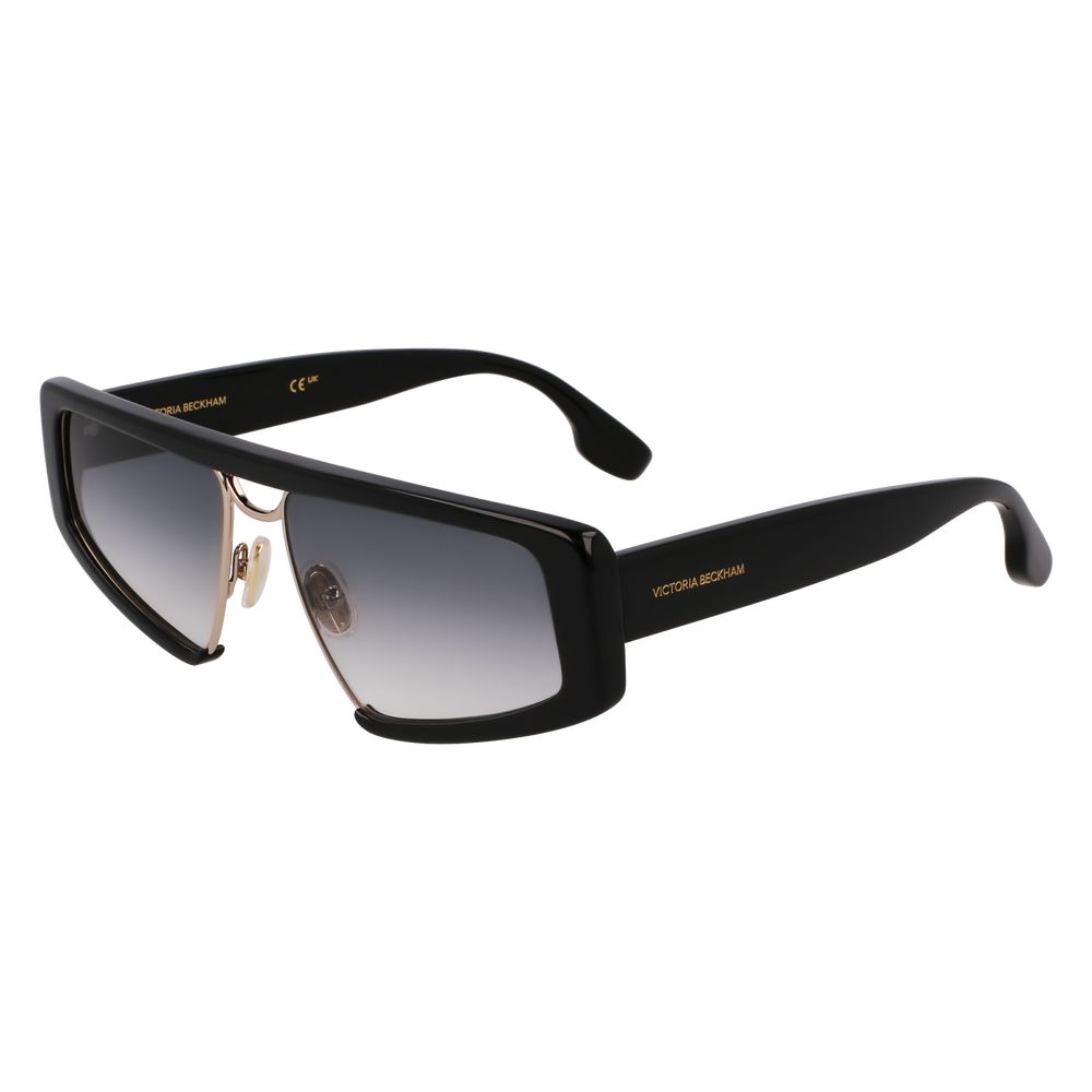 Victoria Beckham Black Metal & Plastic Sunglasses