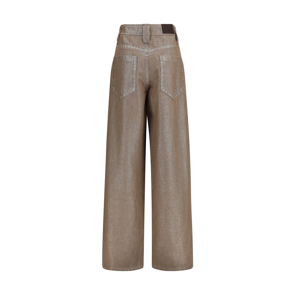 New Brunello Cucinelli Beige Cotton Jeans Denim