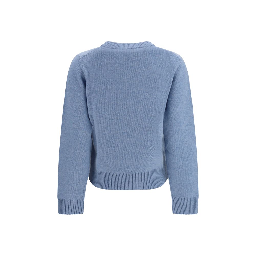 Ganni Blue Wool Sweatshirt