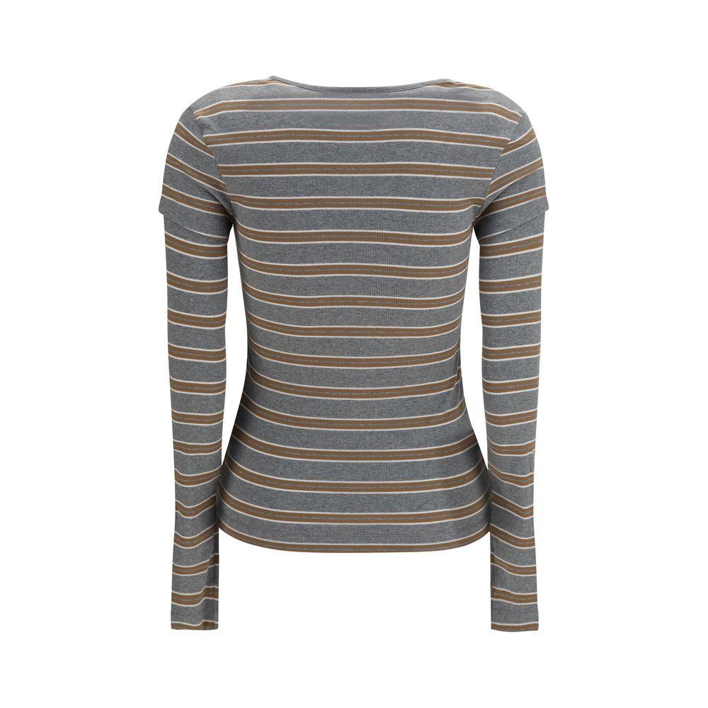 Ganni Gray Cotton Sportswear