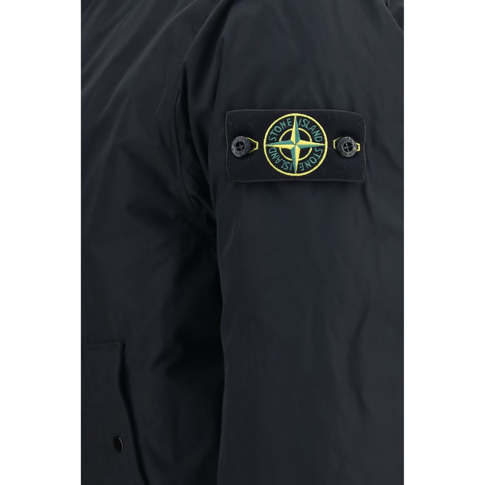 Stone Island Black Full-Length Jacket