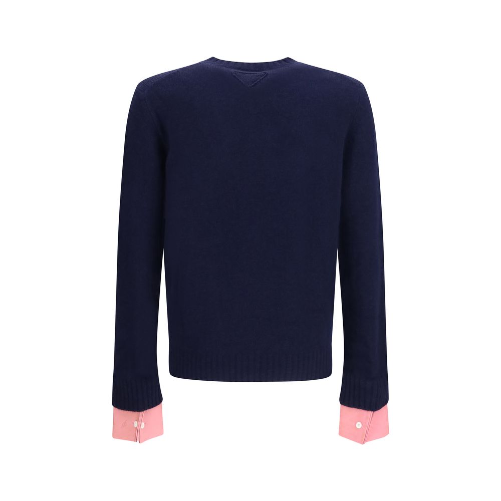 Prada Blue Wool Sweatshirt