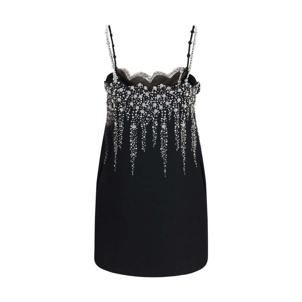 Valentino Garavani Black Wool Cocktail Dress