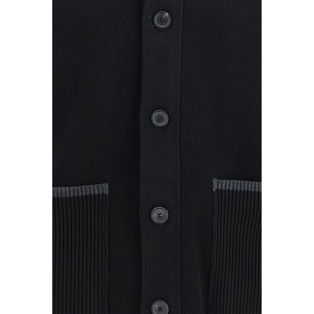 New Thom Browne Black Wool Biker Jacket