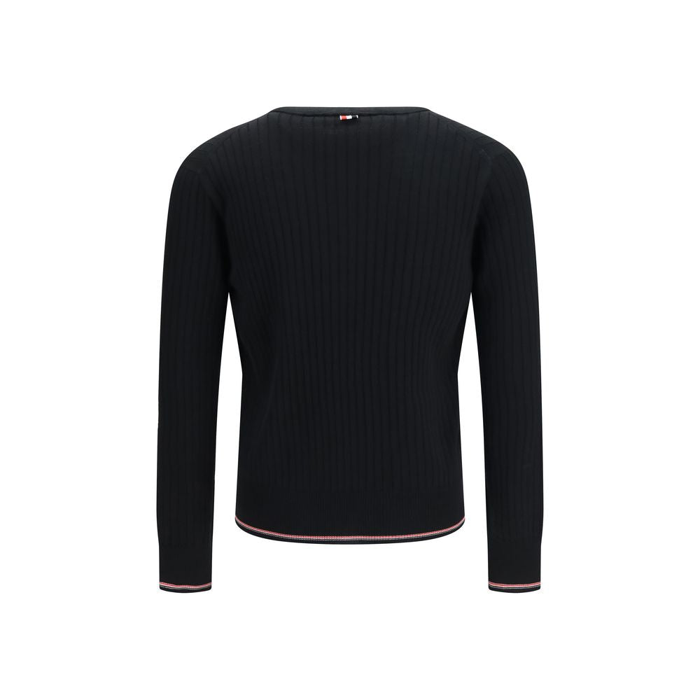 Thom Browne Black Wool Cardigan