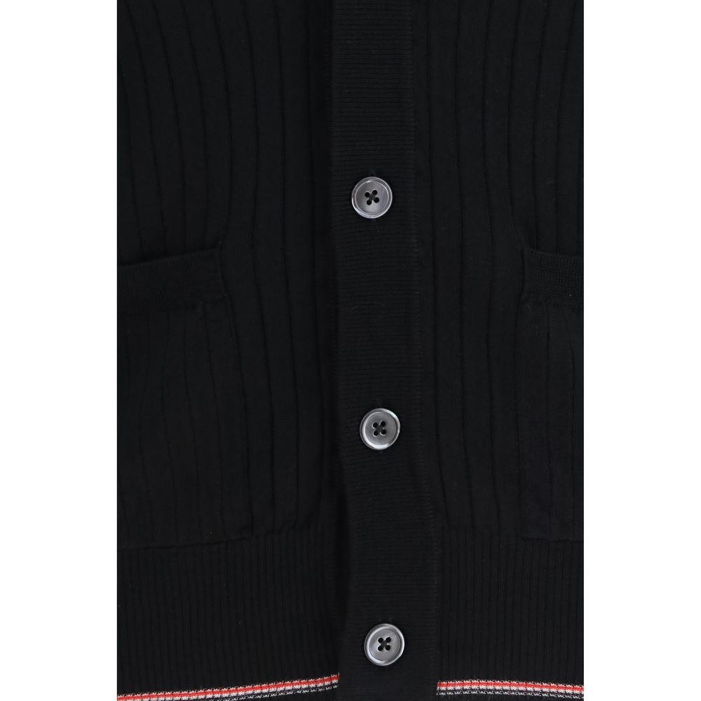 Thom Browne Black Wool Cardigan