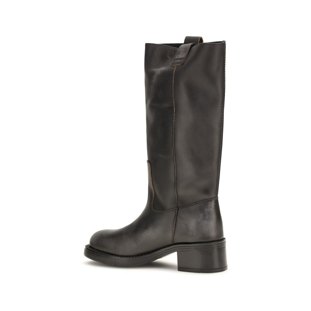 Alohas Black Leather Ankle Boots