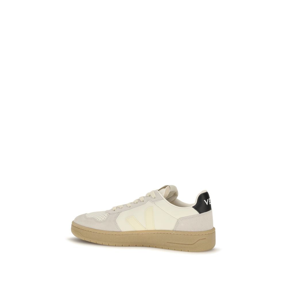 Veja Beige Leather Low Top Sneakers