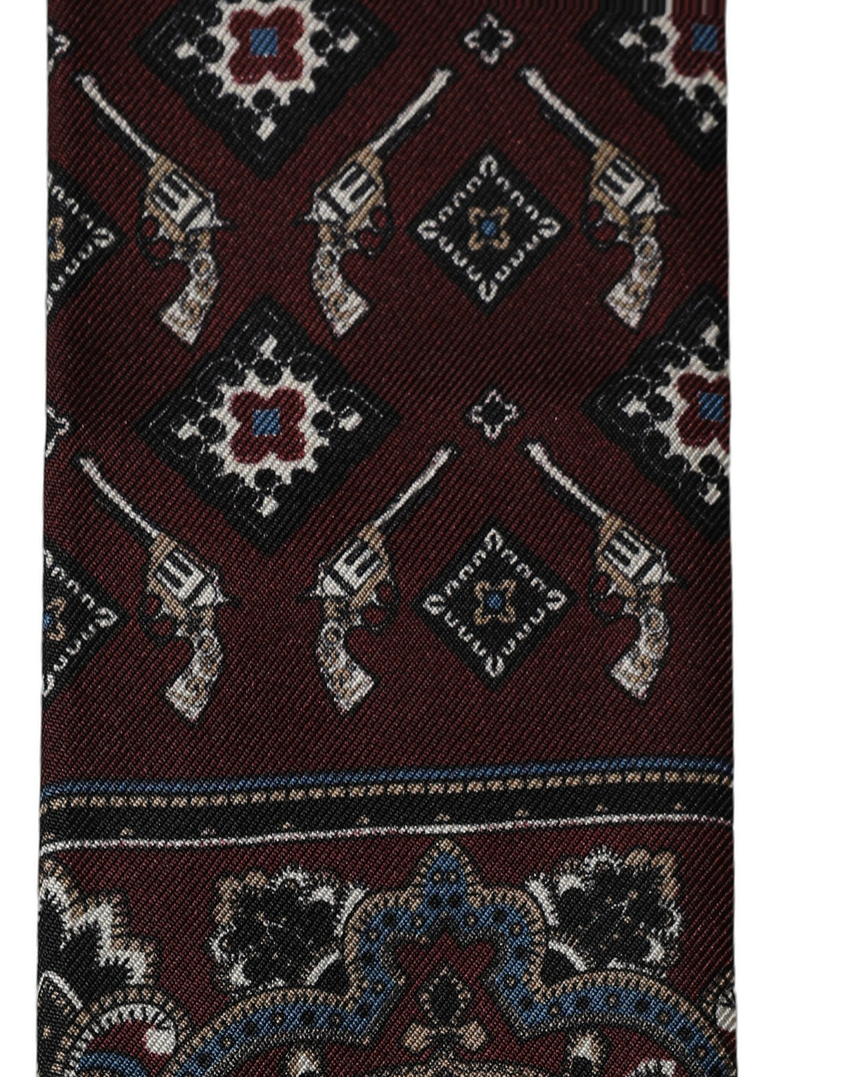New Dolce & Gabbana Burgundy Skinny Twilly Fringed Foulard Scarf