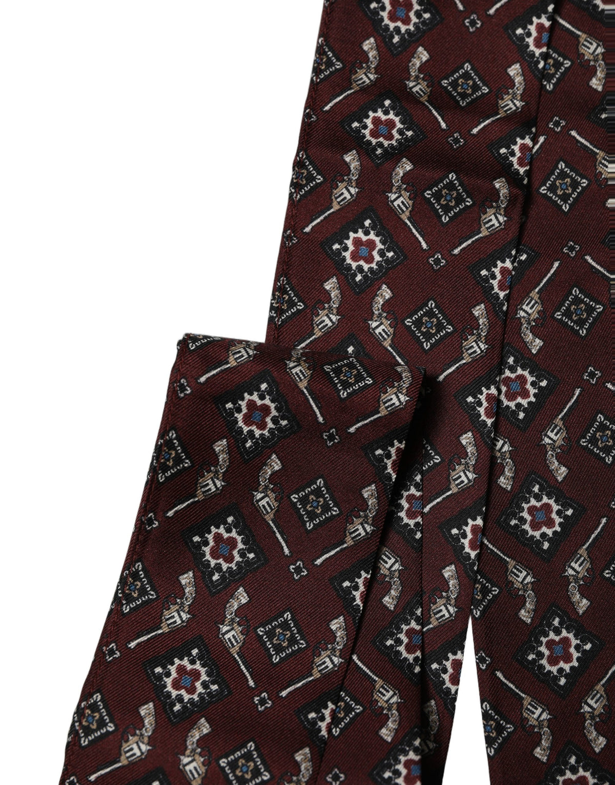 New Dolce & Gabbana Burgundy Skinny Twilly Fringed Foulard Scarf