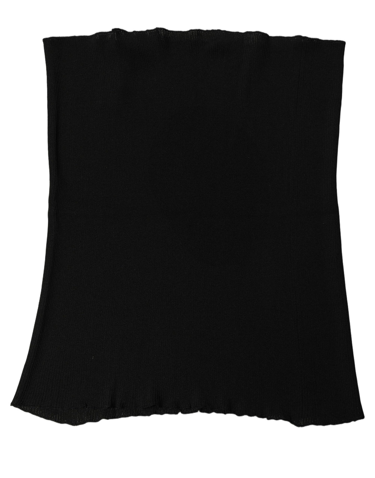 Dolce & Gabbana Men Black Knitted Neck Warmer Scarf