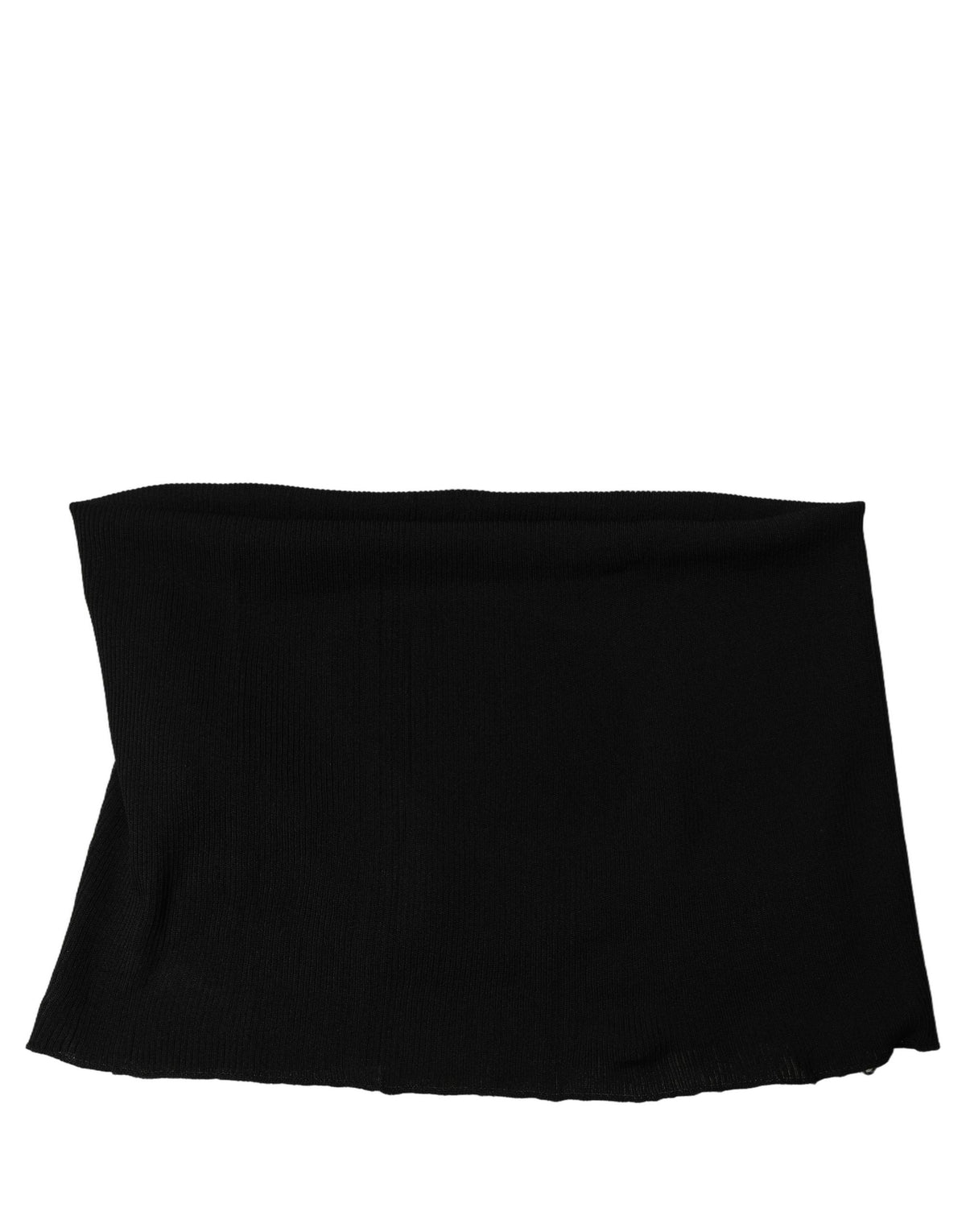 New Dolce & Gabbana Men Black Knitted Neck Warmer Scarf