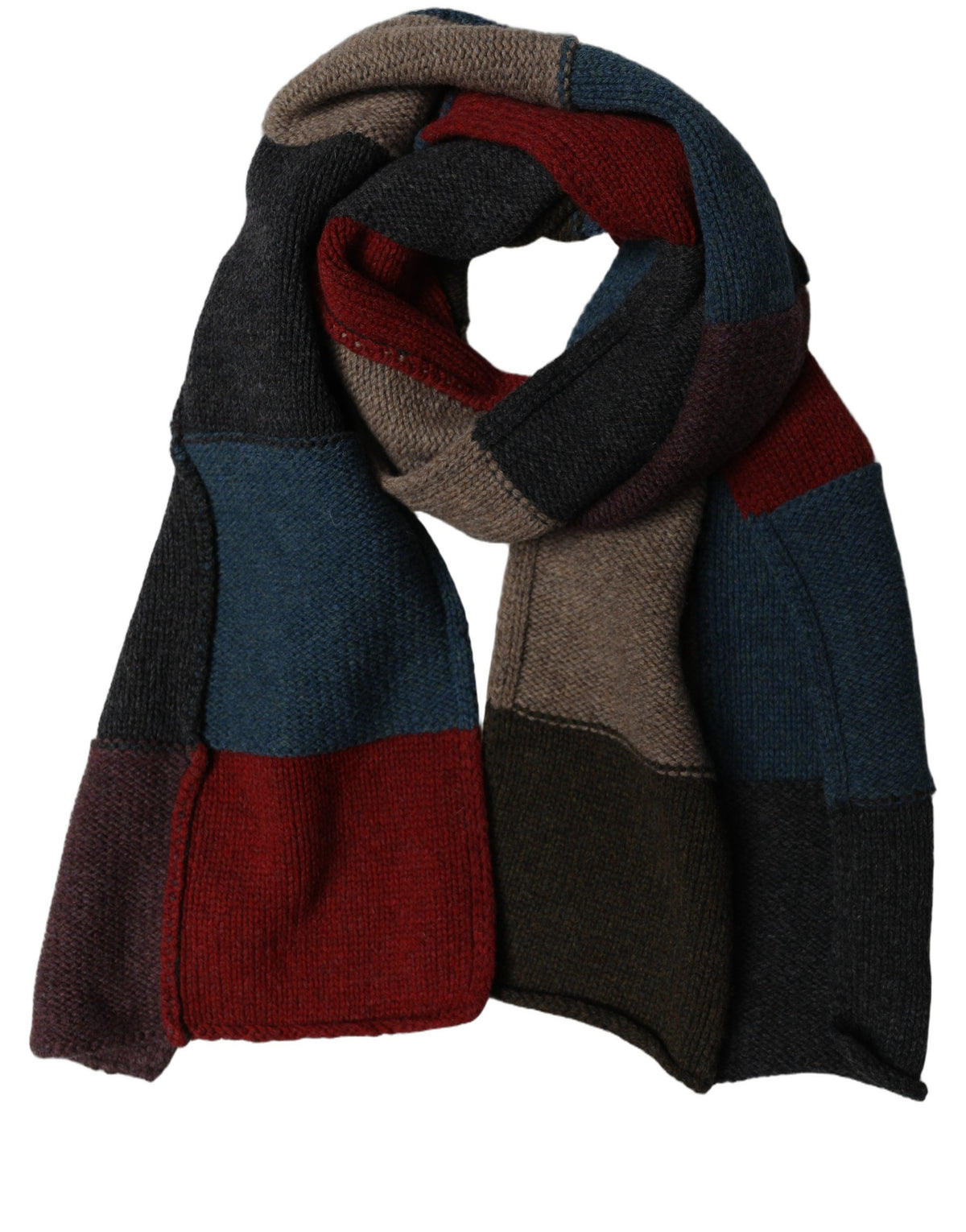 Dolce & Gabbana Patchwork Knitted Foulard Scarf