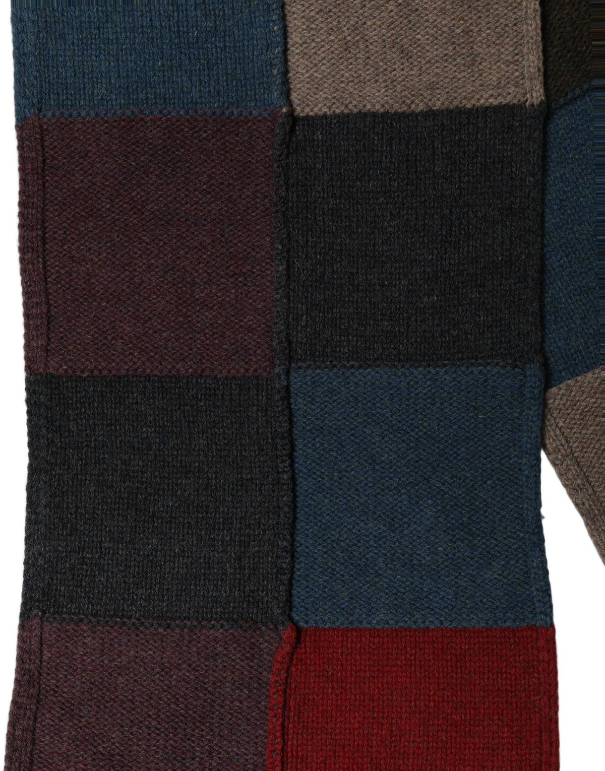 New Dolce & Gabbana Patchwork Knitted Foulard Scarf