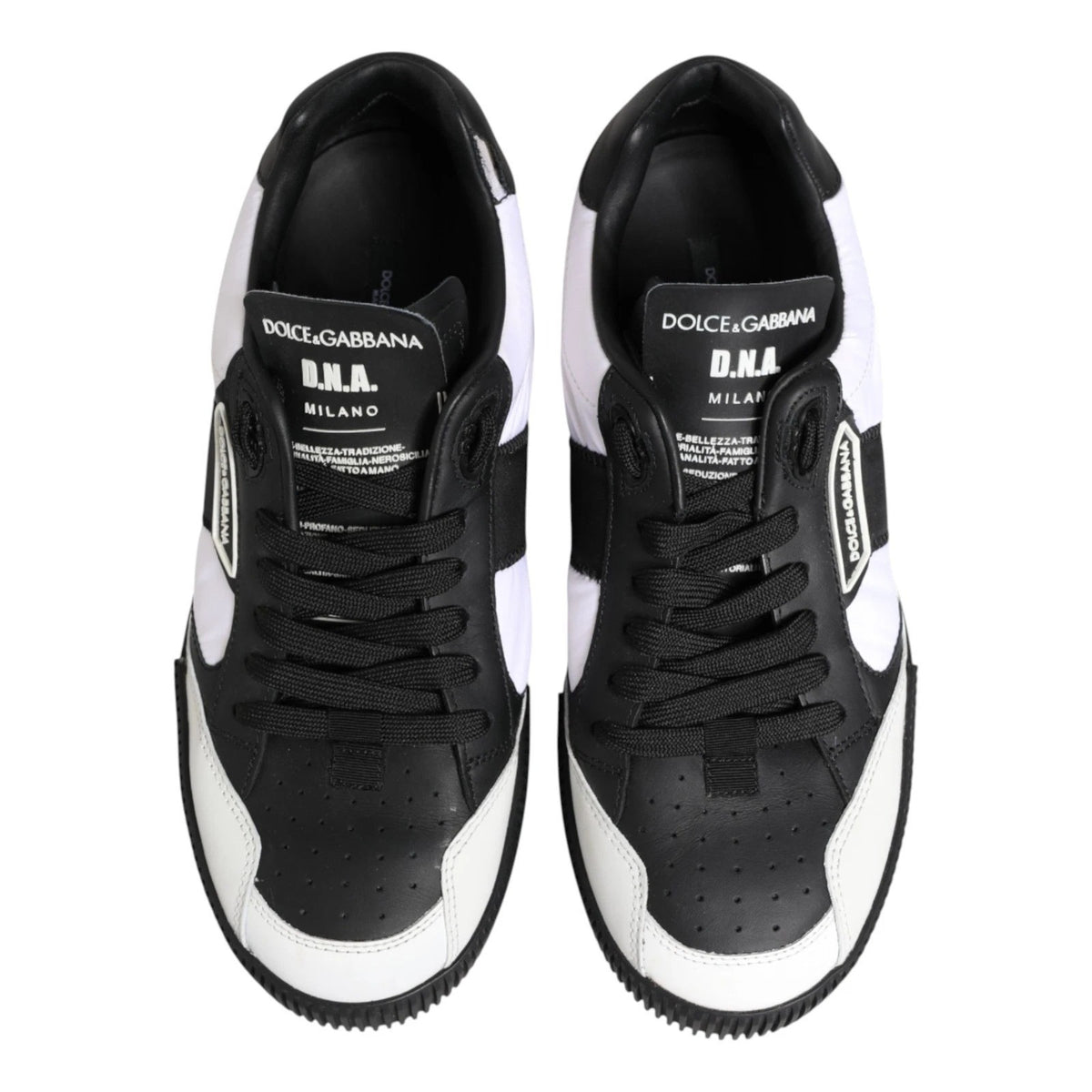 New Dolce & Gabbana Black White MIAMI Low Top Men Sneakers Shoes