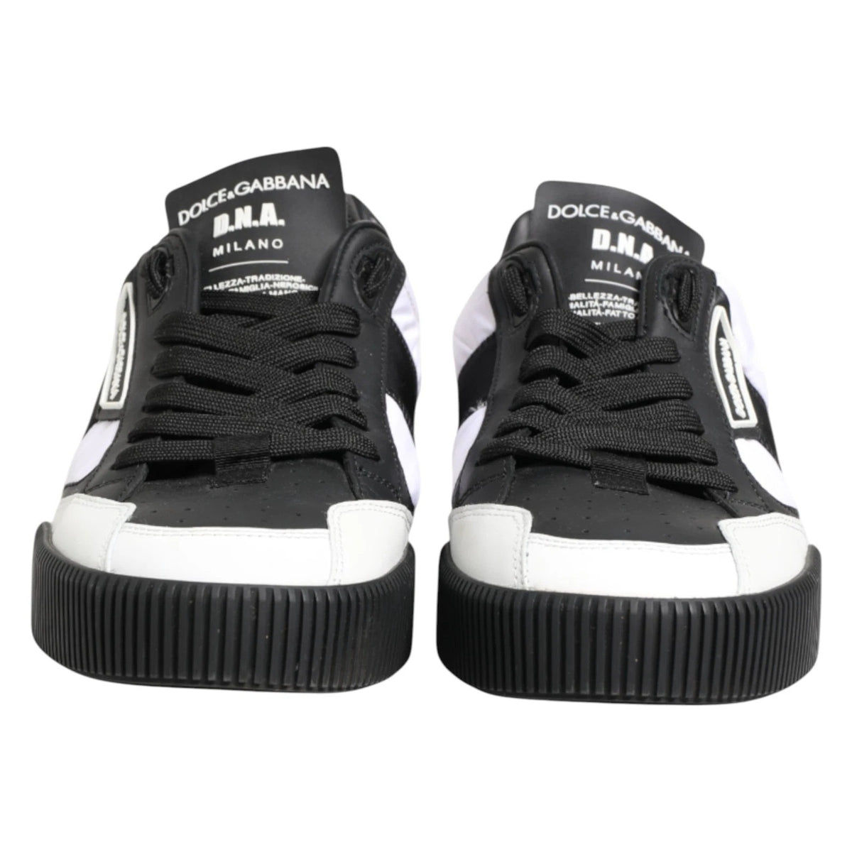 New Dolce & Gabbana Black White MIAMI Low Top Men Sneakers Shoes