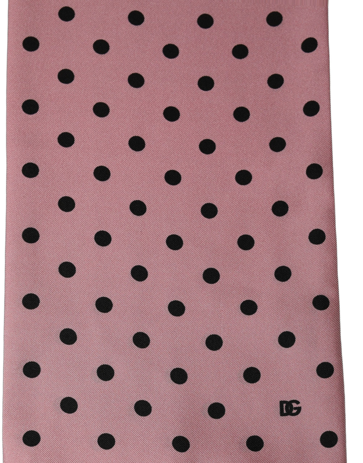 New Dolce & Gabbana Pink Polka Dot Silk Fringed Lace Stole Scarf