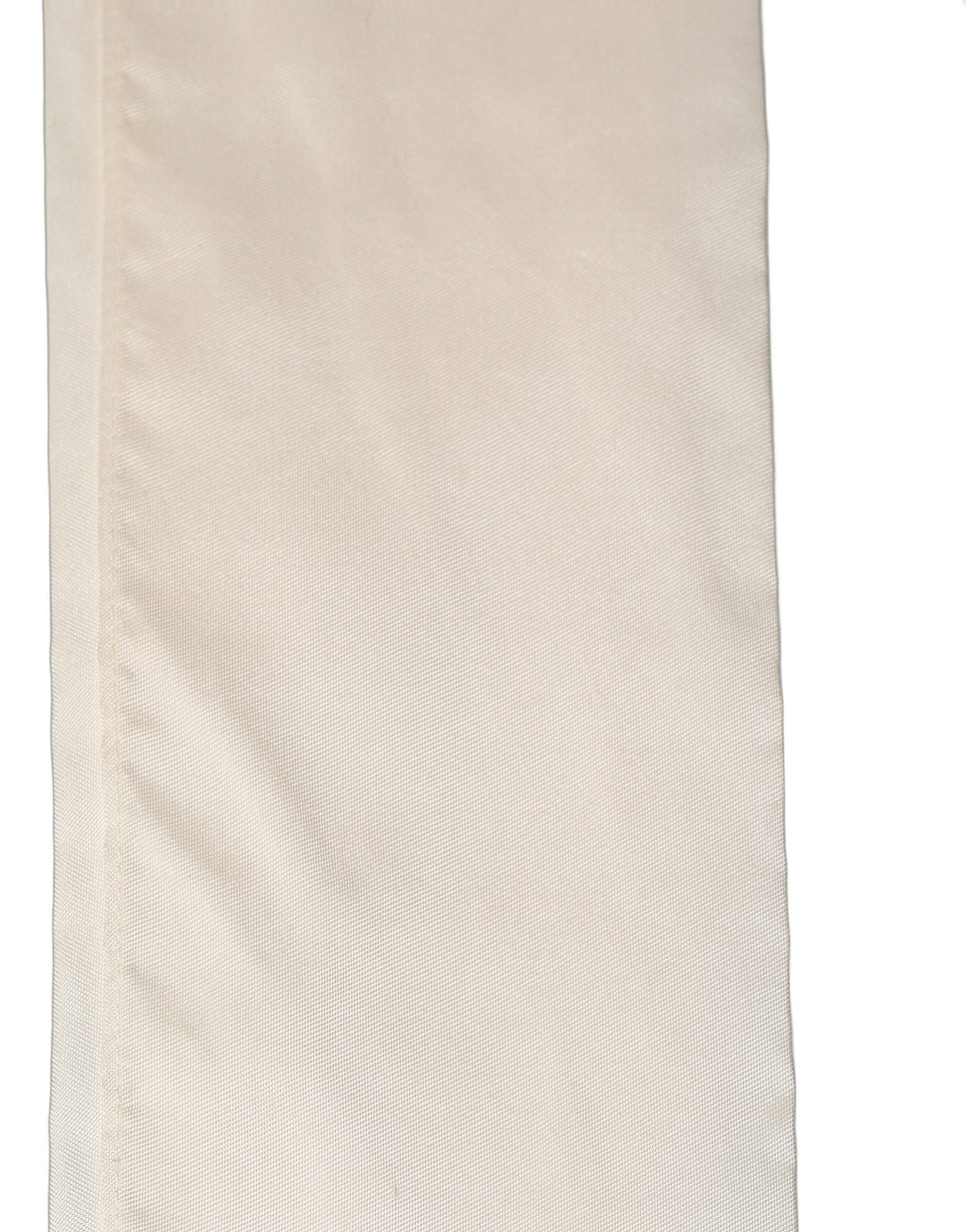 New Dolce & Gabbana Men Cream Satin Silk Fringed Neck Shawl Scarf