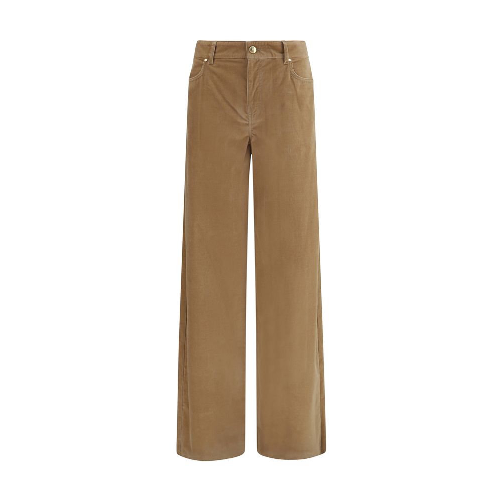 Max Mara Brown Cotton Casual Pants