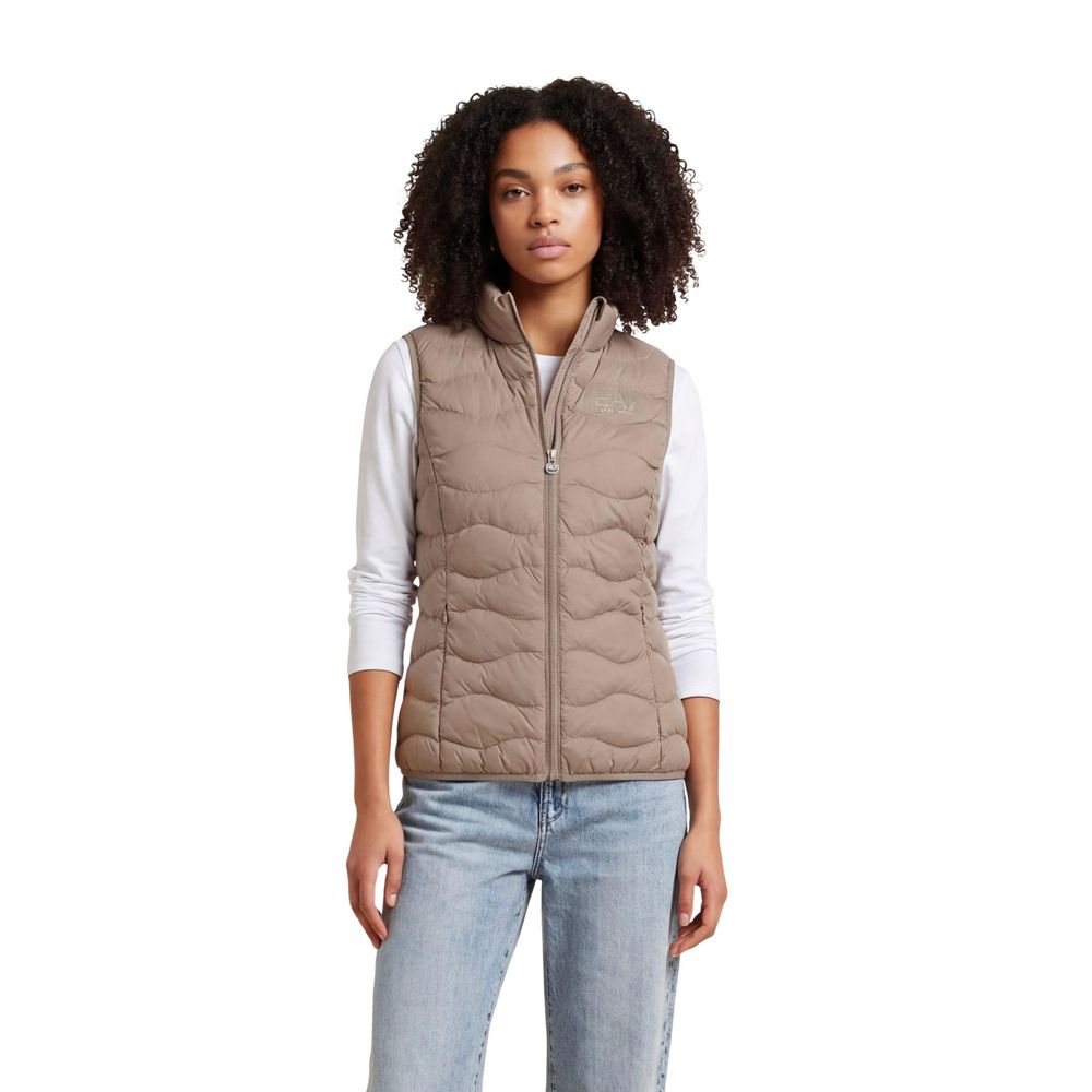 EA7 Emporio Armani Beige Sleeveless Jacket