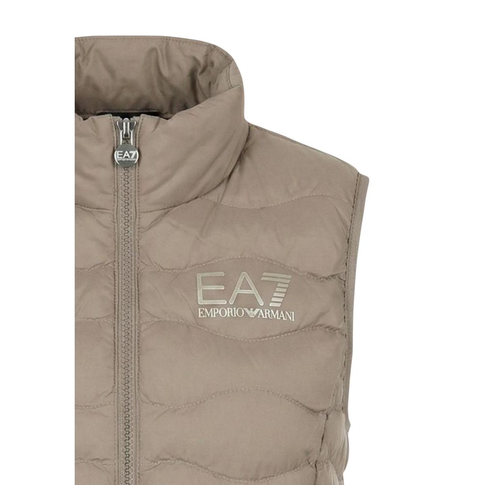 EA7 Emporio Armani Beige Sleeveless Jacket