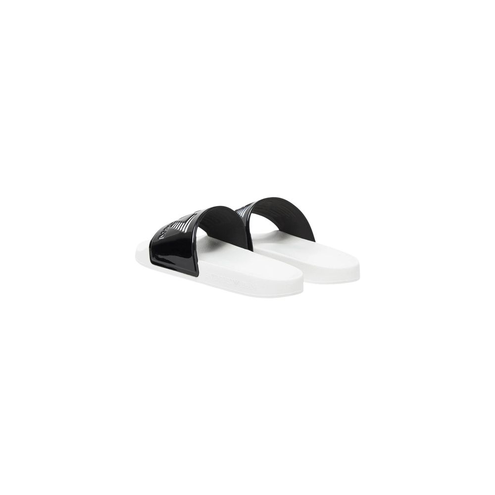 EA7 Emporio Armani Black And White Pvc Slippers