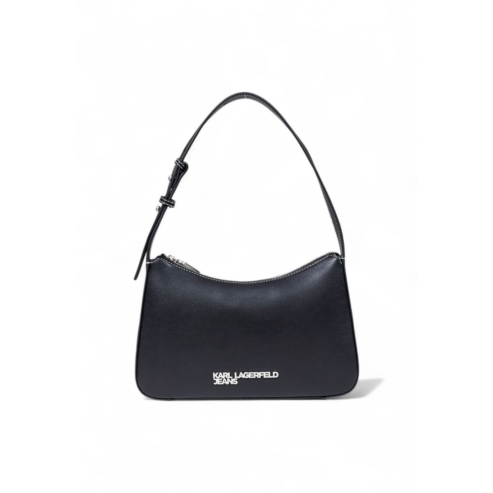 Karl Lagerfeld Black Artificial Leather Handbag