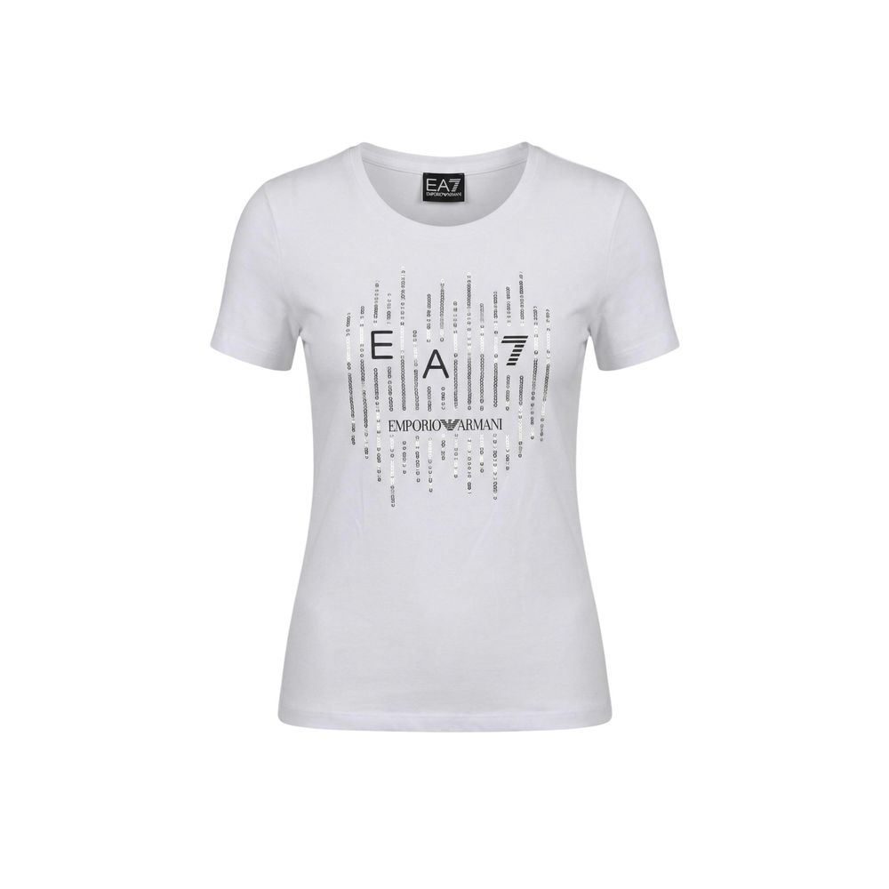EA7 Emporio Armani White Cotton T-Shirt