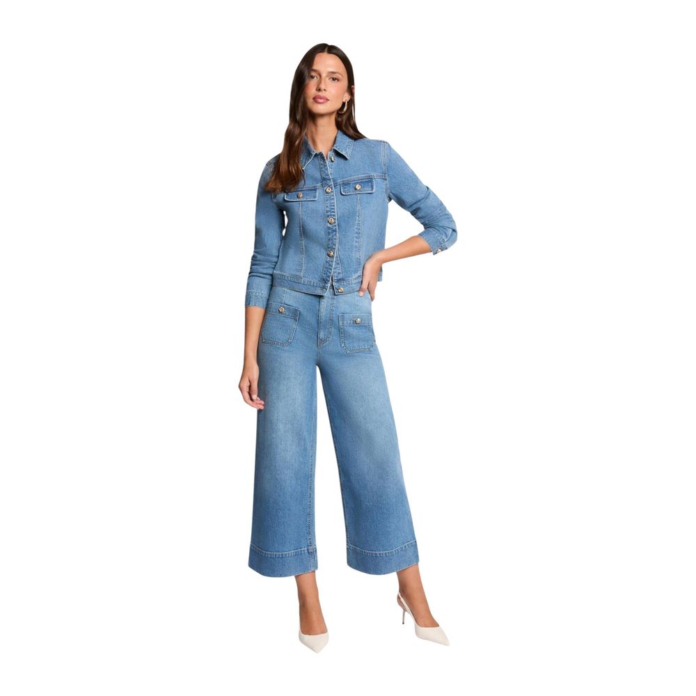 Morgan De Toi Light Blue Cotton Bootcut Jeans