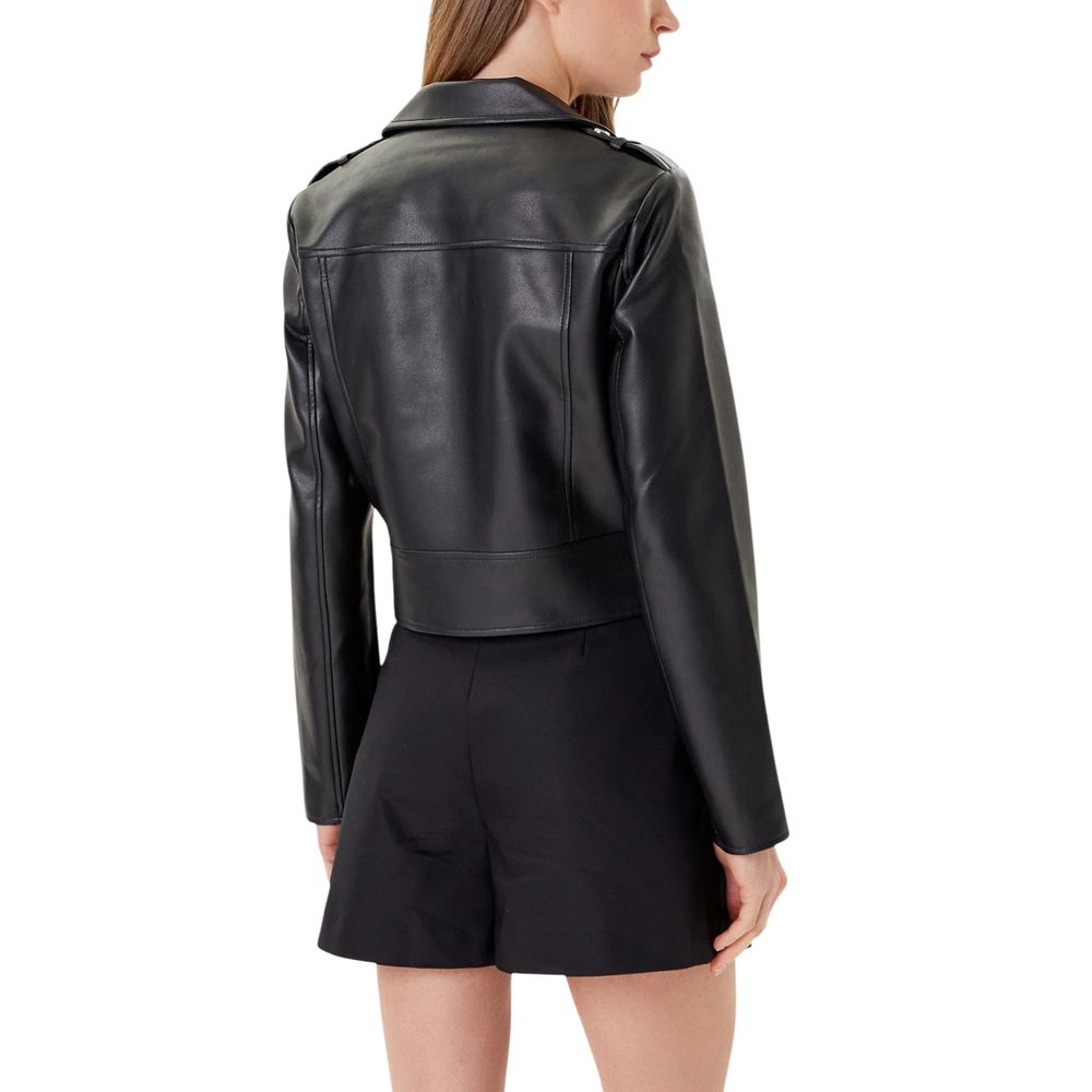 Morgan De Toi Black Polyethylene Leather Jacket