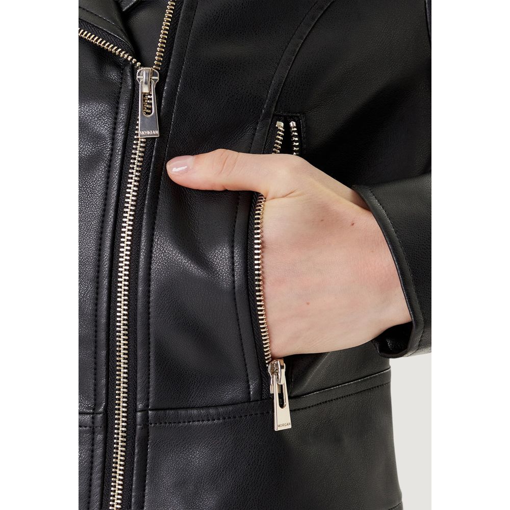 Morgan De Toi Black Polyethylene Leather Jacket