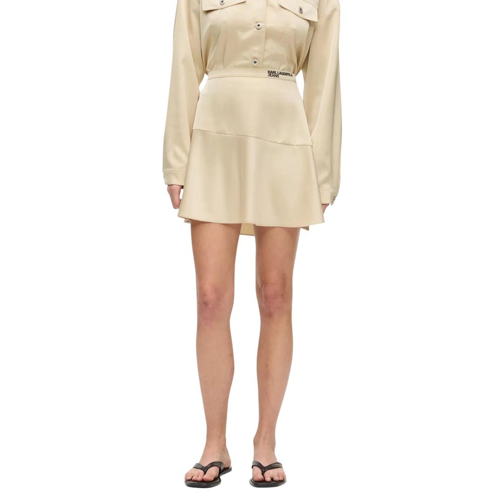 Karl Lagerfeld Beige Mini Skirt