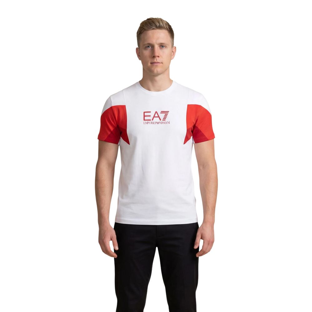 EA7 Emporio Armani White Cotton T-Shirt