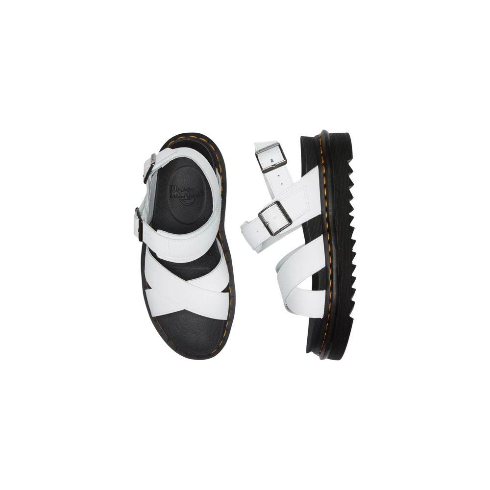 Dr. Martens White Leather Strap-On Sandals