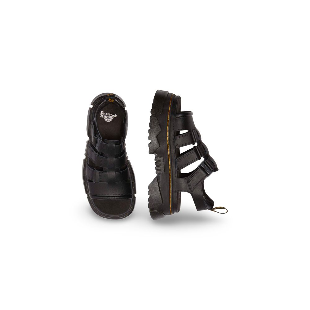 Dr. Martens Black Leather Platform Sandals