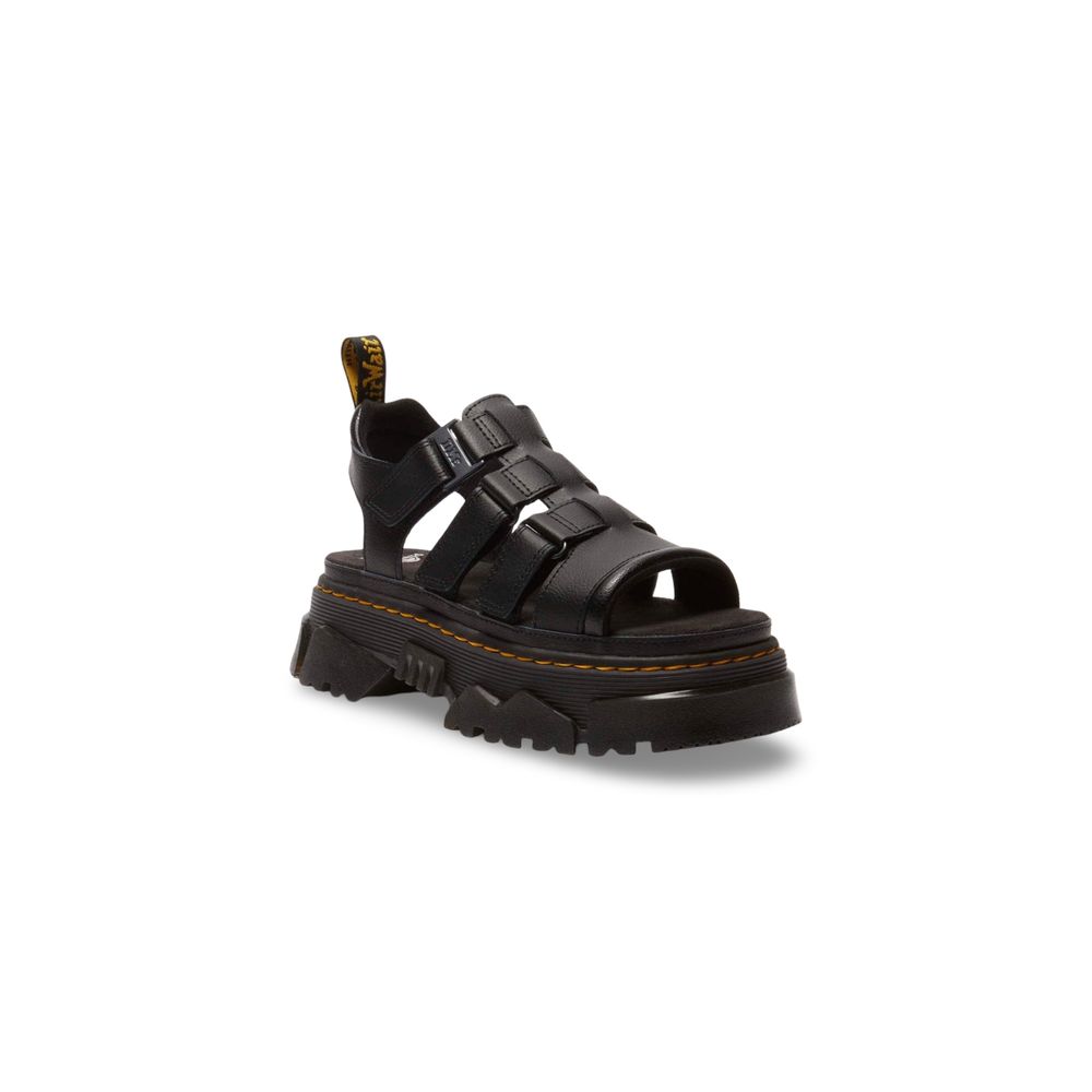 Dr. Martens Black Leather Platform Sandals