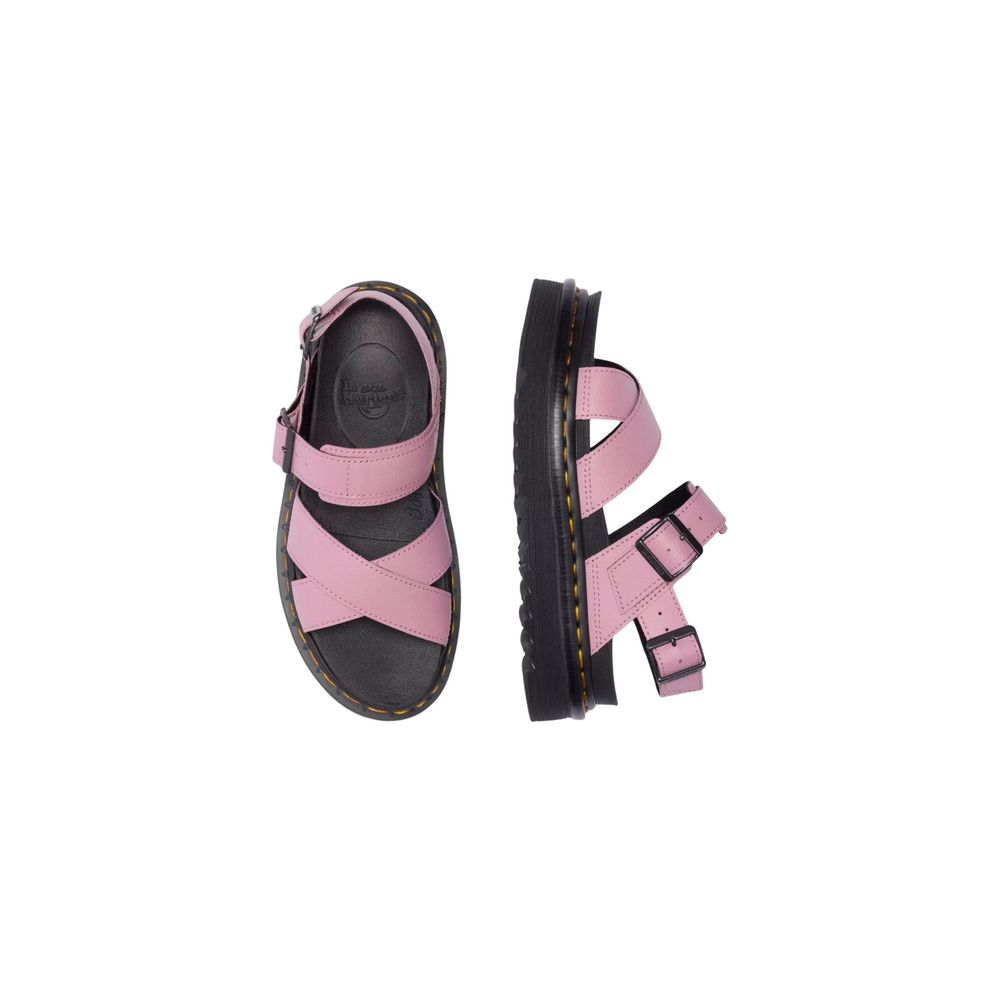 Dr. Martens Pink Leather Platform Sandals