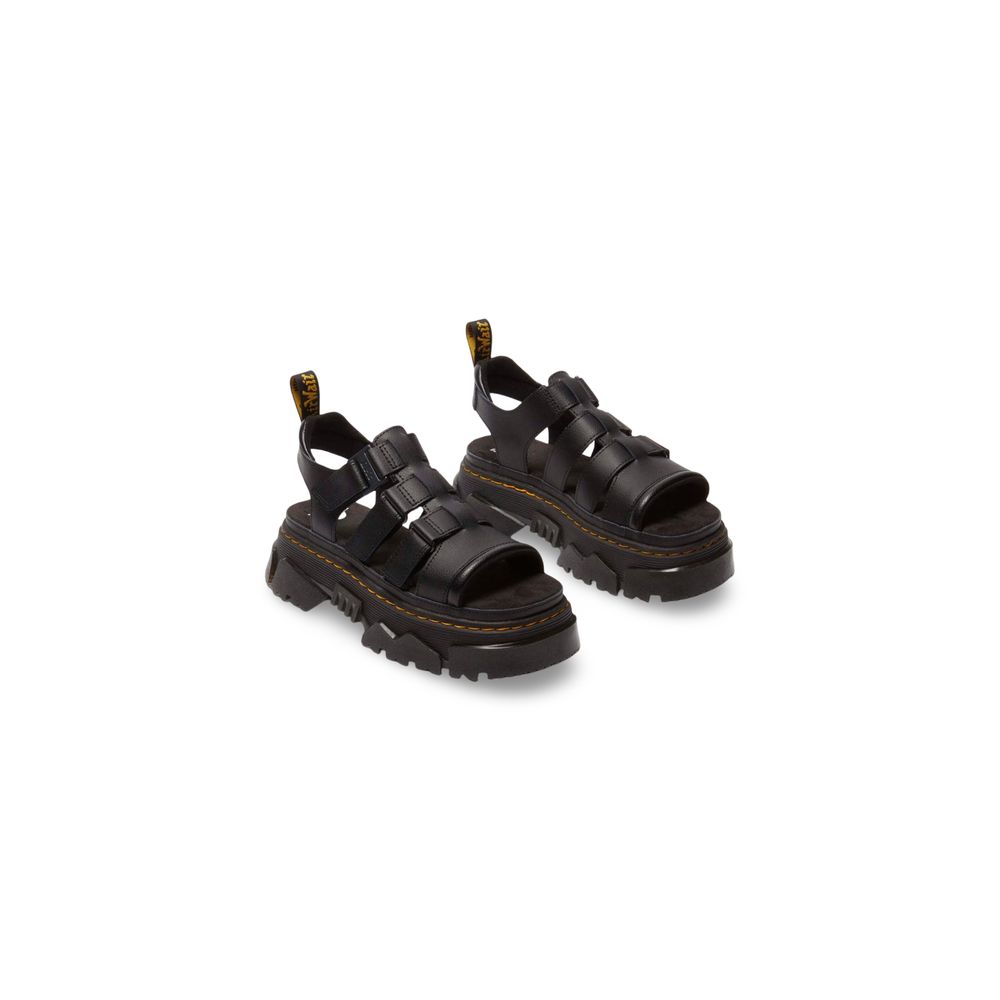 Dr. Martens Black Leather Platform Sandals