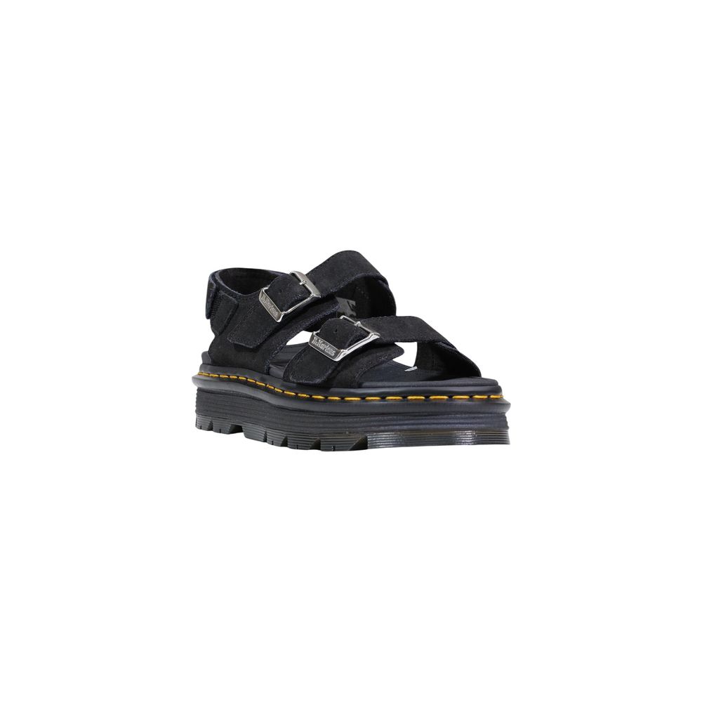 Dr. Martens Black Leather Flat Sandals