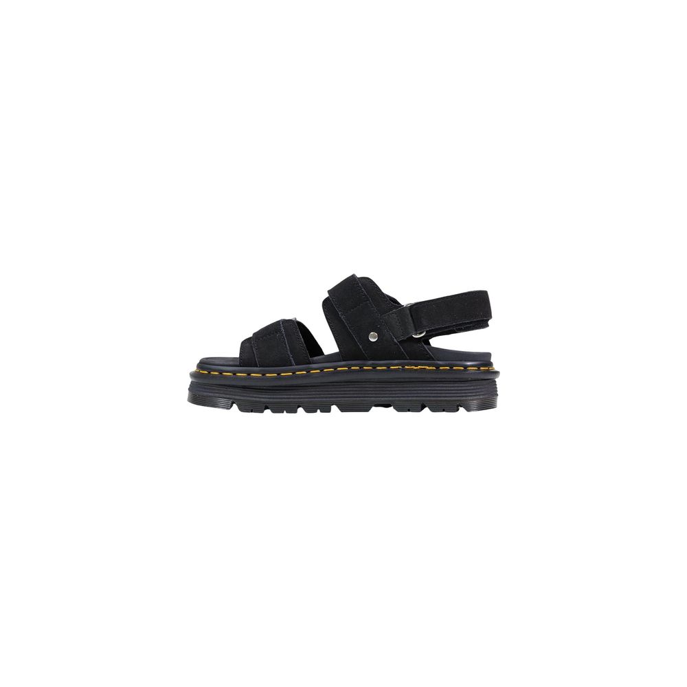 Dr. Martens Black Leather Flat Sandals