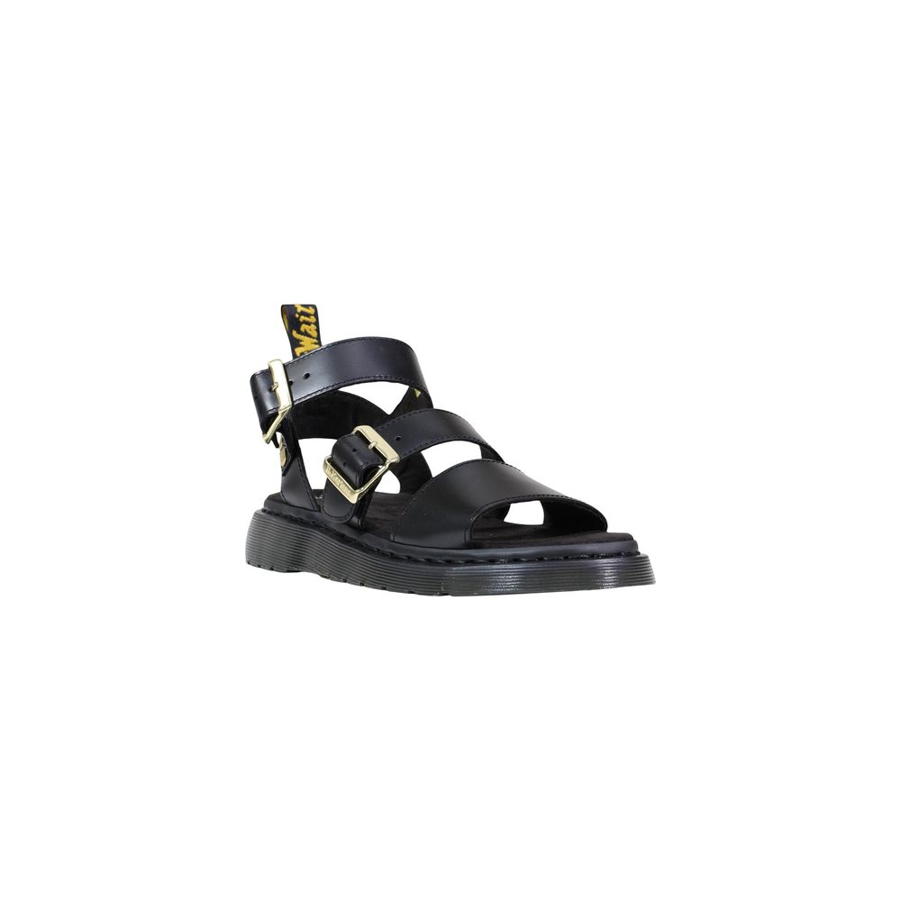 Dr. Martens Black Leather Flat Sandals