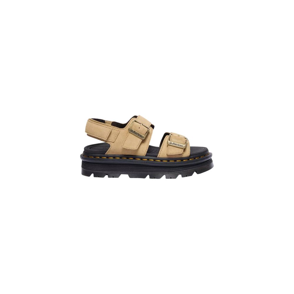 Dr. Martens Beige Leather Platform Sandals
