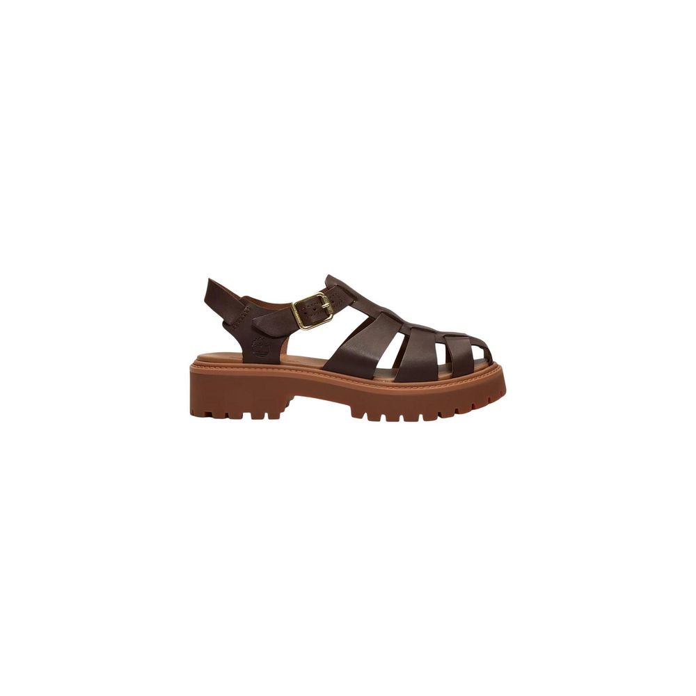 Timberland Brown Leather Flat Sandals