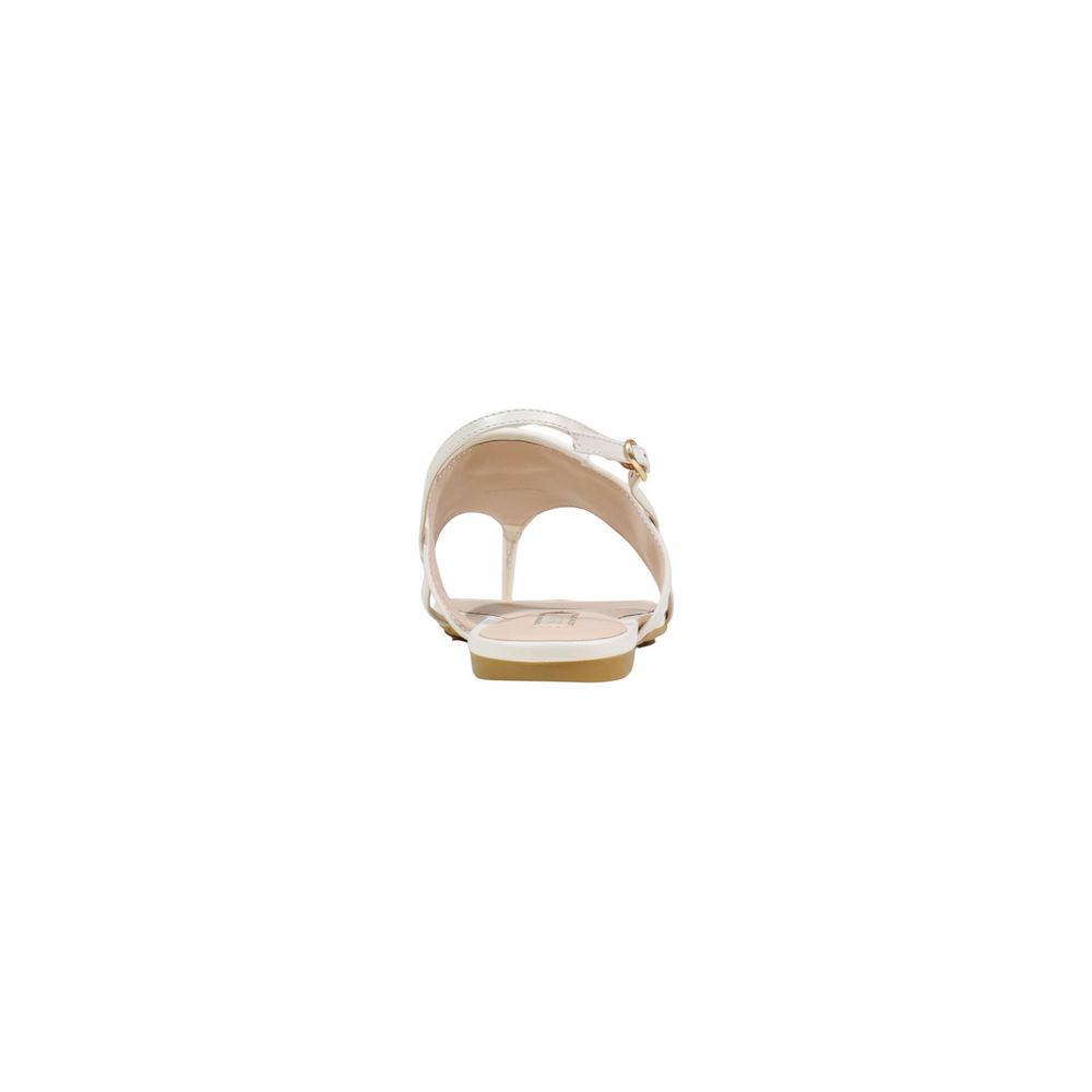Liu Jo Beige Leather Flat Sandals