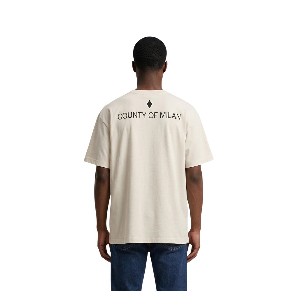 County of Milan Beige Cotton T-Shirt