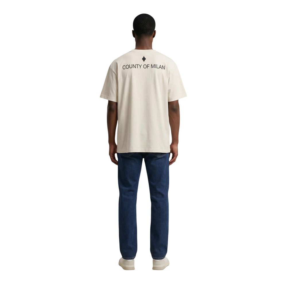 County of Milan Beige Cotton T-Shirt