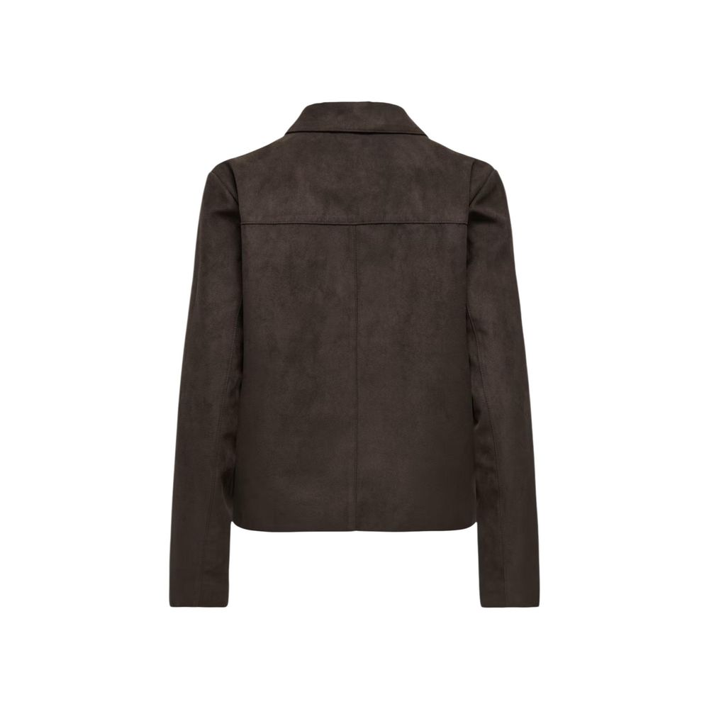 Jacqueline De Yong Brown Full-Length Jacket