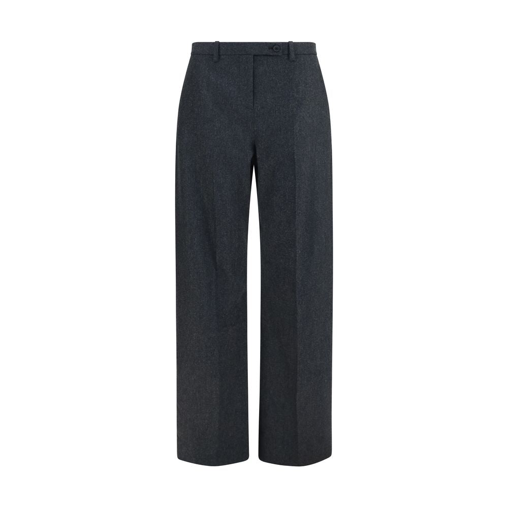 Khaite Gray Wool Dress Pants