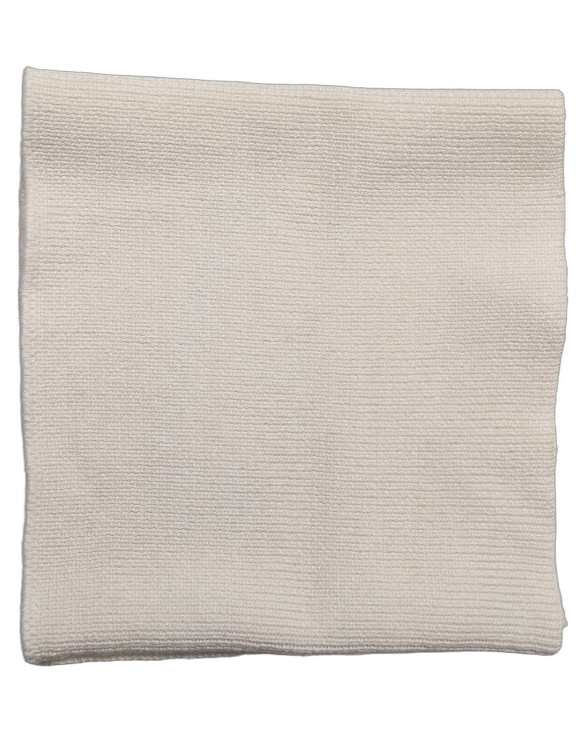 New Dolce & Gabbana Men White Knitted Neck Warmer Scarf