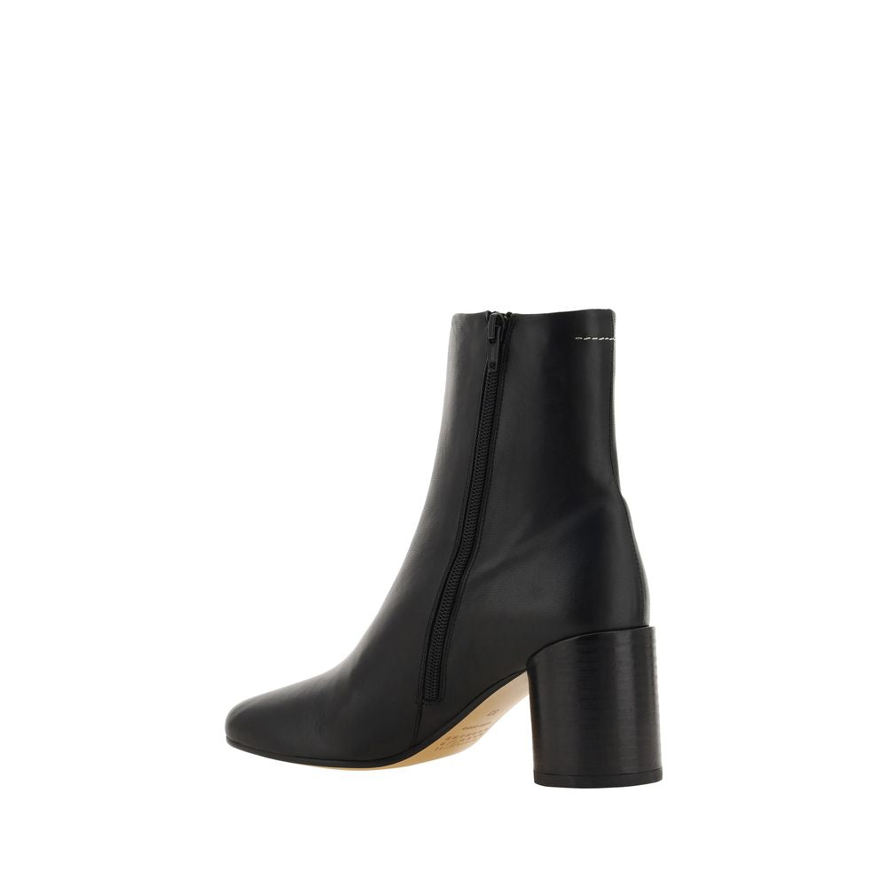 MM6 Black Aries Ankle Boots
